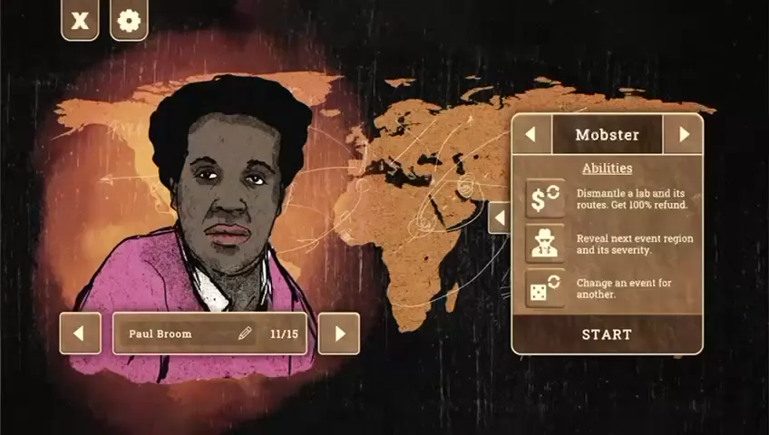The Chairman gameplay — character selection with Mobster abilities
